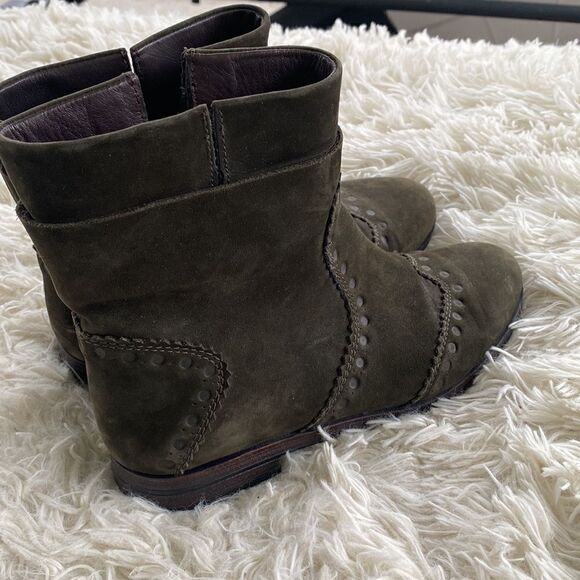 Geox Olive Green Suede Boots 36=6.5-7 - Picture 4 of 9
